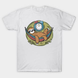 Sloth in Hammock - Embrace Productivity! T-Shirt